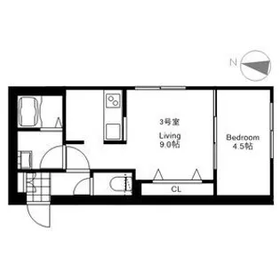 RIVERSIDE KOTONI(リバーサイド琴似)【4階】の間取り