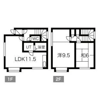 ロイヤルハウス富丘A【101号室】の間取り