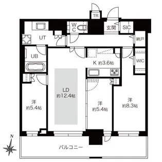 ONE札幌ステーションタワー【8階】の間取り