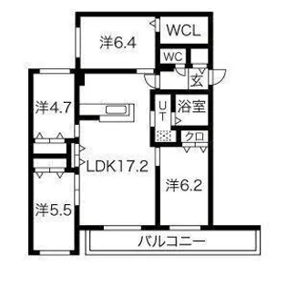 ゼスティ山の手【2階】の間取り