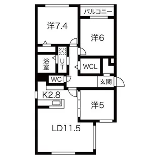 山の手シティステラ【1階】の間取り