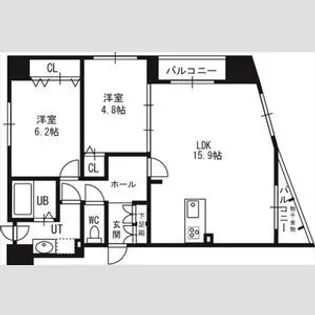 レジェンドコート琴似【00604号室】の間取り