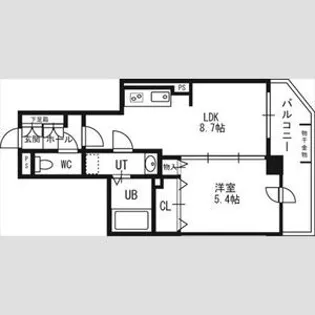 レジェンドコート琴似【00702号室】の間取り