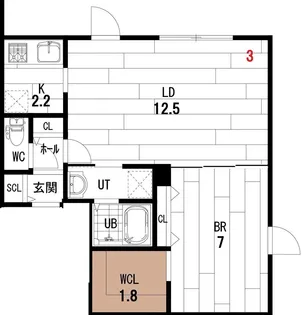 スカイパーク宮の沢Ⅱ【5階】の間取り