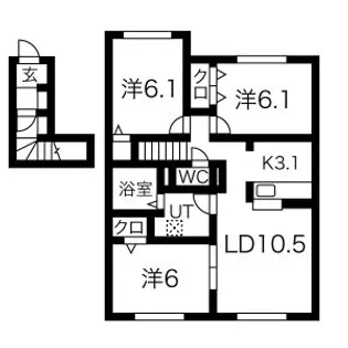 アリビオ西町【2階】の間取り