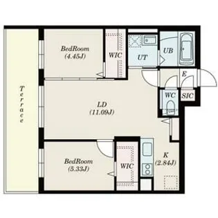SーRESIDENCE二十四軒AVELIS【108号室】の間取り
