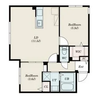 ALIVIS琴似【1階】の間取り