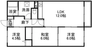 リバーハイム昇栄【405号室】の間取り