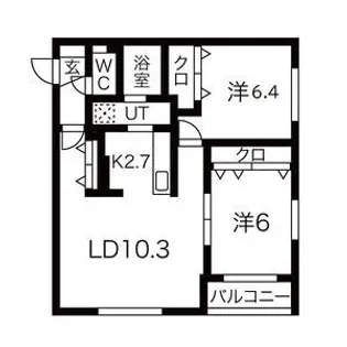 プラムクリークR【4階】の間取り