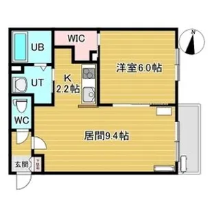クロスコート麻生1【2階】の間取り