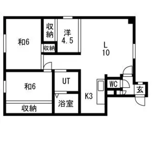 ニューハウス平和台【3階】の間取り
