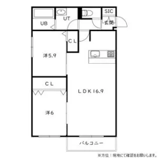 NOERU宮の沢(ノエル宮の沢)【0105号室】の間取り