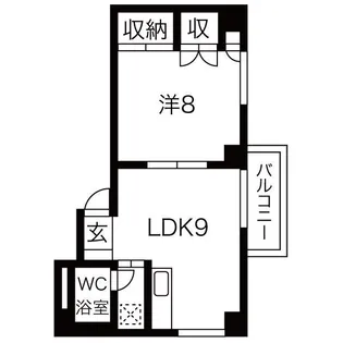 スタジオシティ【5階】の間取り
