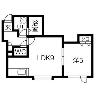 グレイス八軒【202号室】の間取り