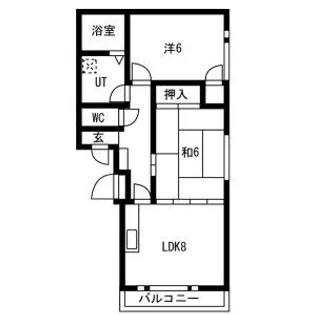 スカイテラス ヒロ【202号室】の間取り