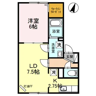 セジュール西野【202号室】の間取り