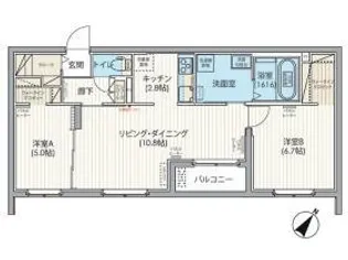 北海道札幌市西区発寒七条11丁目【マンション】の間取り