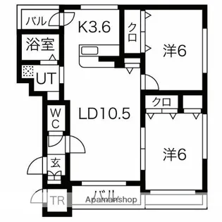 アヴァンセ発寒7・9【2階】の間取り