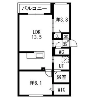 PRECIOUS HASSAMUーMINAMI【403号室】の間取り