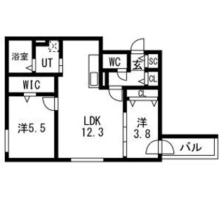 PRECIOUS HASSAMUーMINAMI(プレシャスハッサ【202号室】の間取り