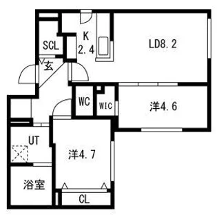 PARTENZA【102号室】の間取り
