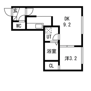 仮)二十四軒4ー4AP【201号室】の間取り