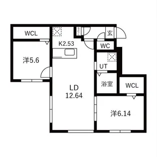 Village Kotoni【1階】の間取り