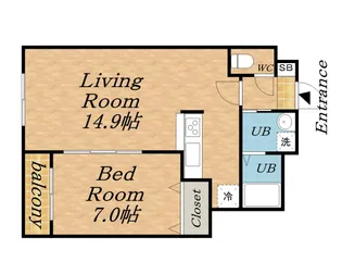 G・FLAT512【7階】の間取り