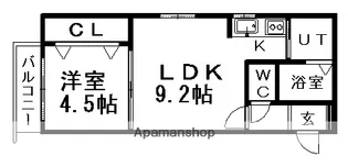 パレスニーノ美園A棟【301号室】の間取り