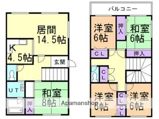 コーポしずかD【1号室】の間取り