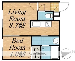 ボンヌ・シャンス【202号室】の間取り