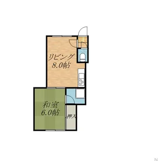 コーポ清和(白石)【202号室】の間取り