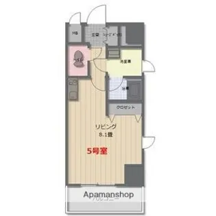駅前大通マンション【405.号室】の間取り