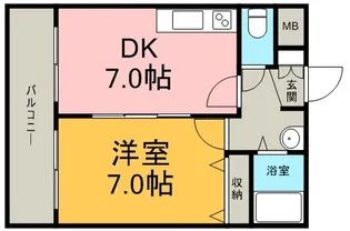 ハイフィールド88【407号室】の間取り