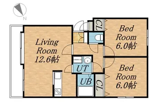 グラースソレイユ【1階】の間取り