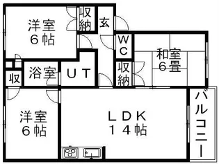 ヌーヴェルメゾン21【401号室】の間取り