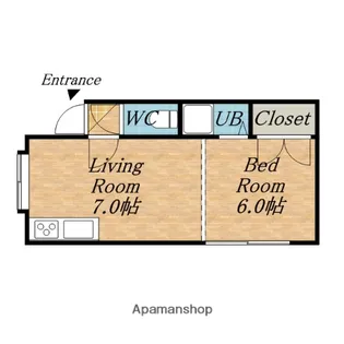 フラットアイ【101号室】の間取り