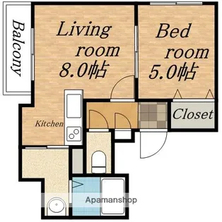 パークコート平岸【101号室】の間取り