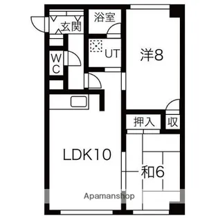 エステート北郷【206号室】の間取り