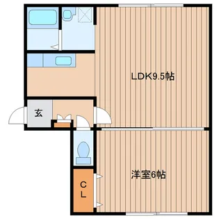 フルール栄通【106号室】の間取り