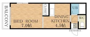 サンハウス白石【00301号室】の間取り