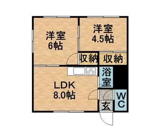 ひまわりハイツ【1階】の間取り