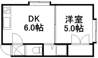 サテライト白石【2号室】の間取り