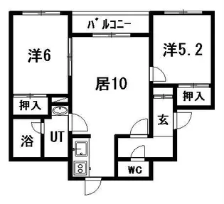 スプリングクリーク【201号室】の間取り