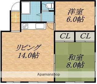 第2豊水ビル【403号室】の間取り