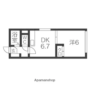 トピア福井【4階】の間取り