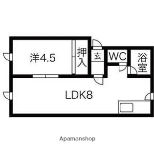 ワイズ当別B棟【207号室】の間取り