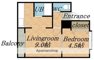 ハイムグーテ【106号室】の間取り