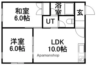 シャトレーヌ白井【406号室】の間取り