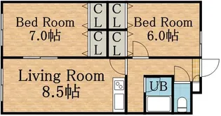 エルフィーネⅠ【307号室】の間取り